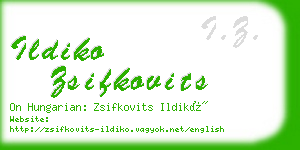ildiko zsifkovits business card